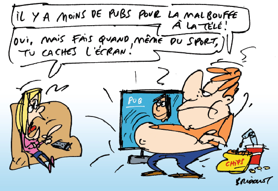 affiche de dessin animé de malbouffe