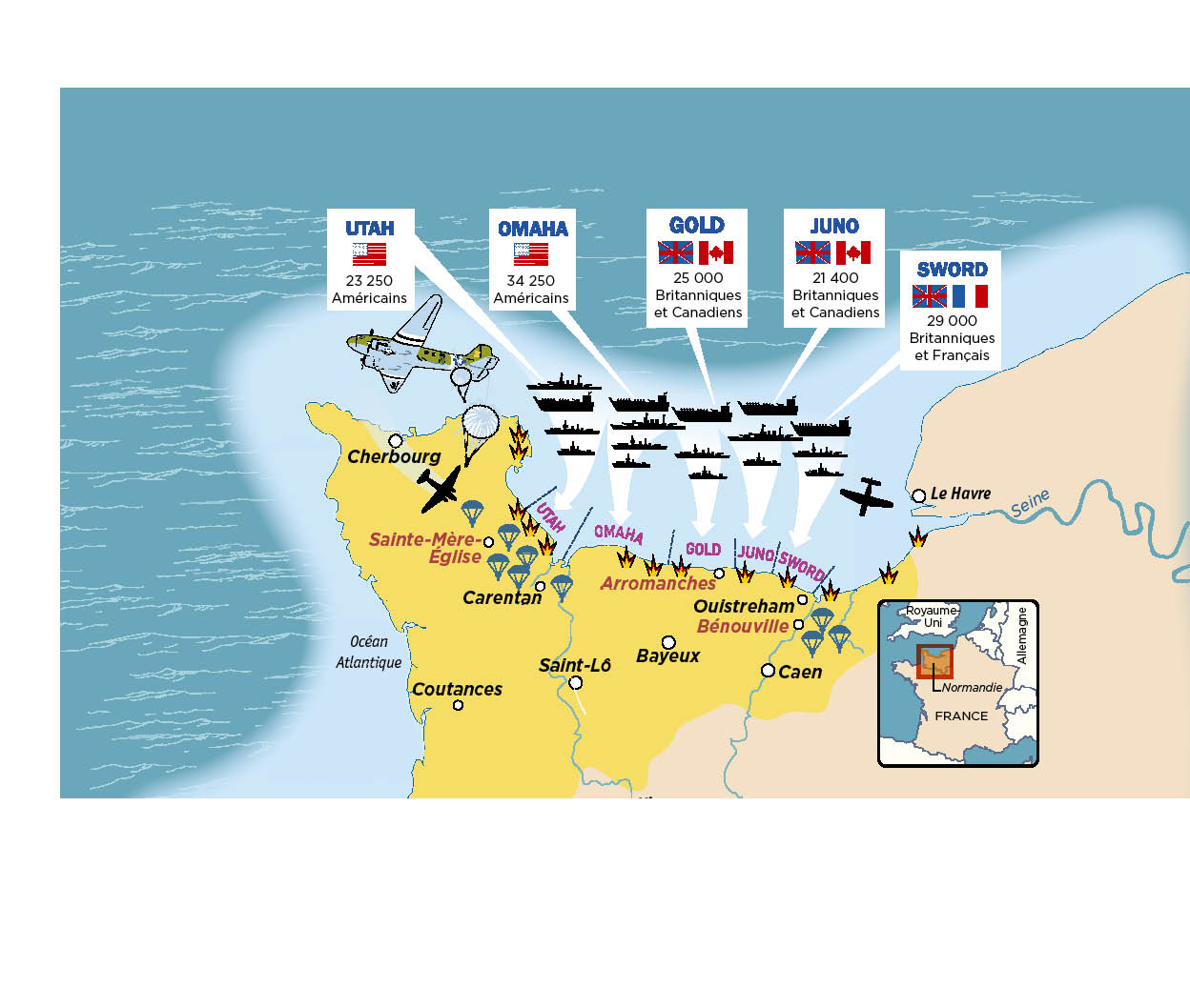 Des Lieux En Normandie Gardent Des Souvenirs Du Debarquement Du 6 Juin 1944 Playbac Presse Digital Journaux Jeunesse Le Petit Quotidien Mon Quotidien L Actu L Eco Et Plus